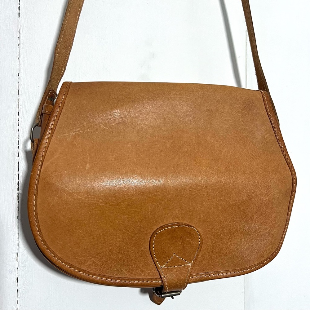 Vintage Tan Crossbody Bag